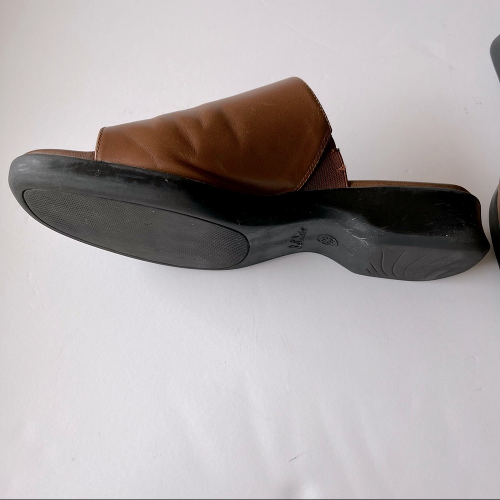La Cabana 90s Brown Leather Slide